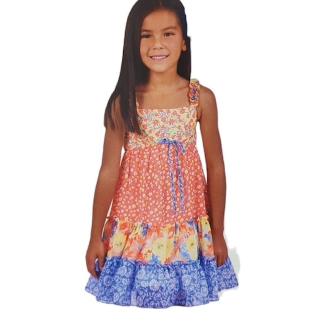 Jona Michelle Floral Sleeveless Ruffle Dress